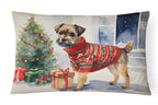 Border Terrier Christmas Throw Pillow