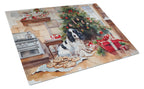 English Springer Spaniel Christmas Cookies Glass Cutting Board