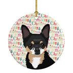 Chihuahua Tricolor #2 Christmas Ceramic Ornament