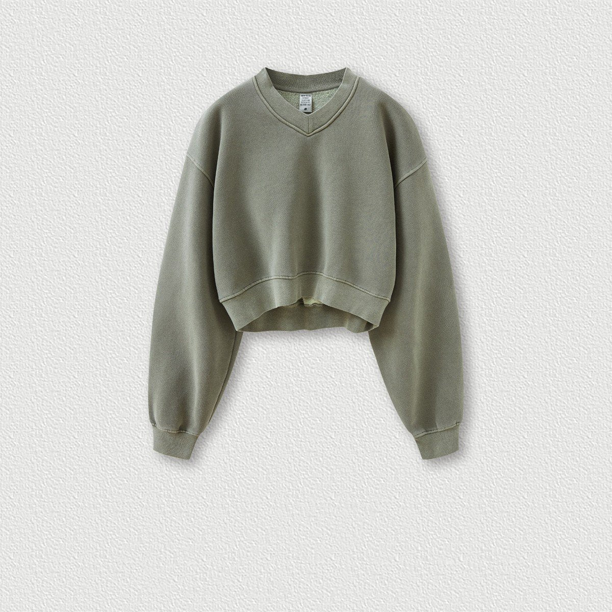Vintage Wash Fleece V-Neck Hoodie | Streetwear