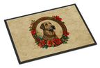 Irish Wolfhound Christmas Flowers Doormat