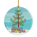 Cheetoh Cat Christmas Ceramic Ornament