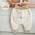 High Waist Padded Fleece Trousers for Warmth