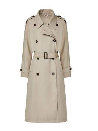 Double-Breasted Lace-Up Over Knee Long Trench Coat