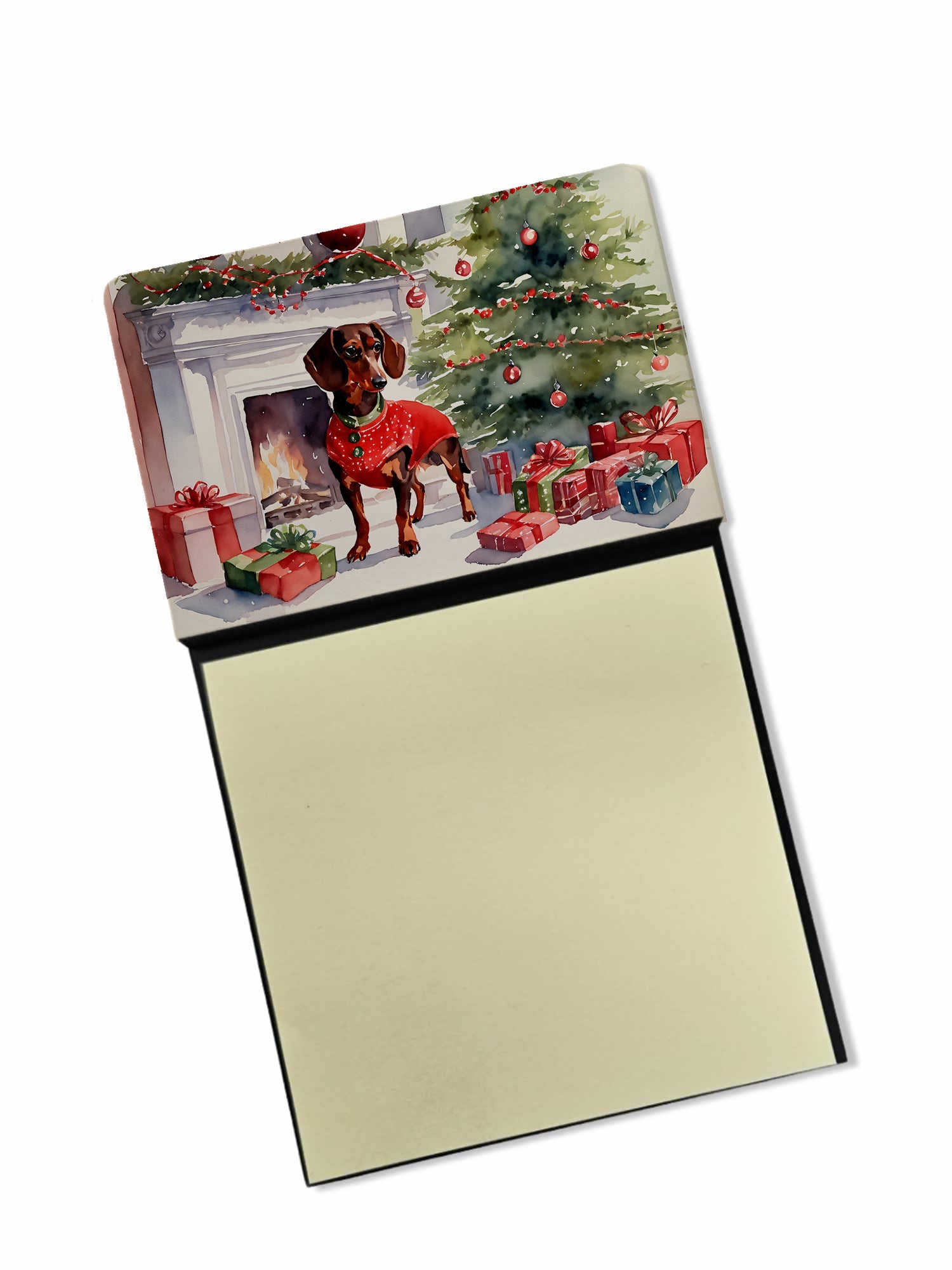 Dachshund Cozy Christmas Sticky Note Holder
