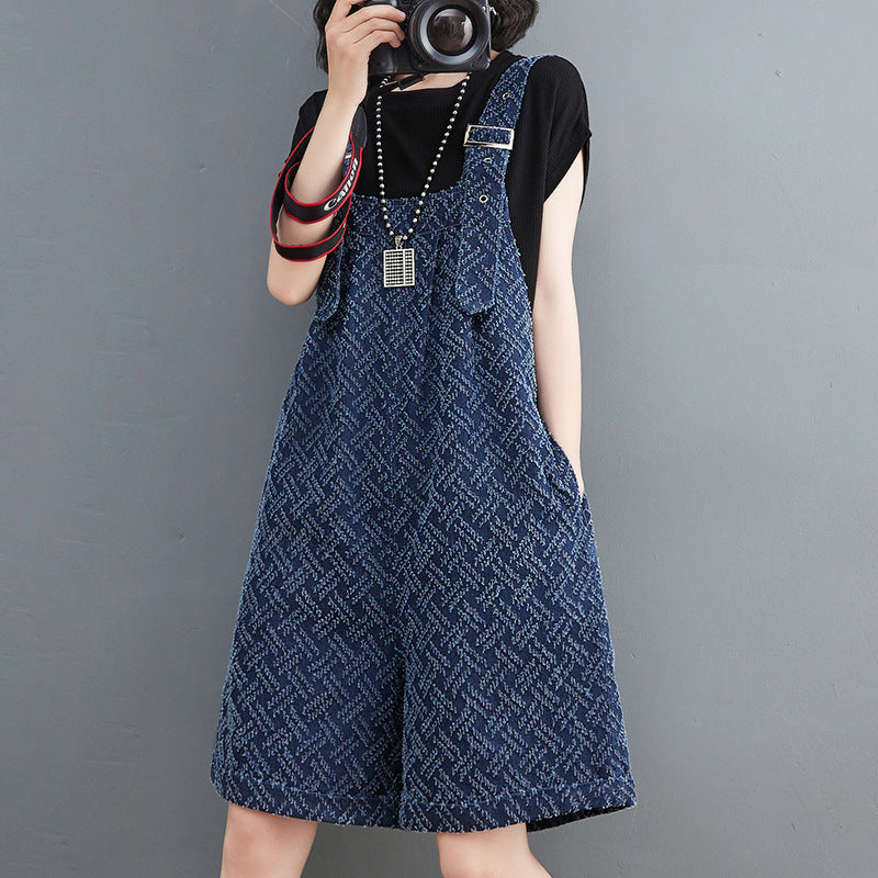 Casual Denim Shorts for Women with Colorful Straps