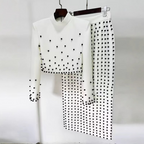 Beaded Half Turtleneck Suit