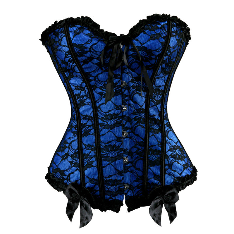 Corset Shaping Bodysuit with Lace Trim