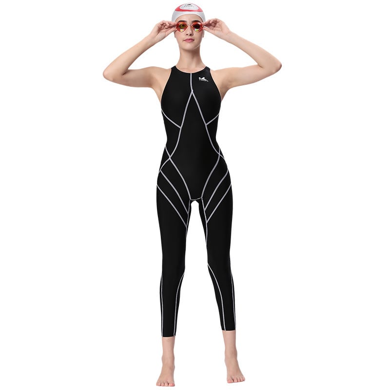One-Piece Silk Quick-Drying Professional Competition Swimsuit
