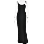 Slim-fitting Patchwork Camisole Dress for Women