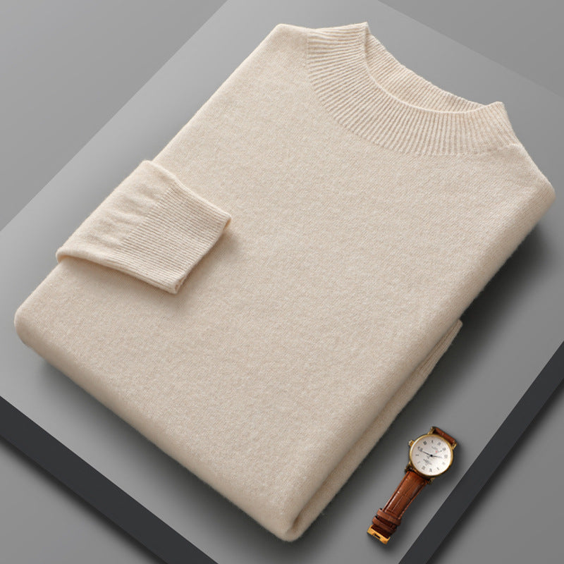 Men's Casual Half Turtleneck Cashmere Sweater