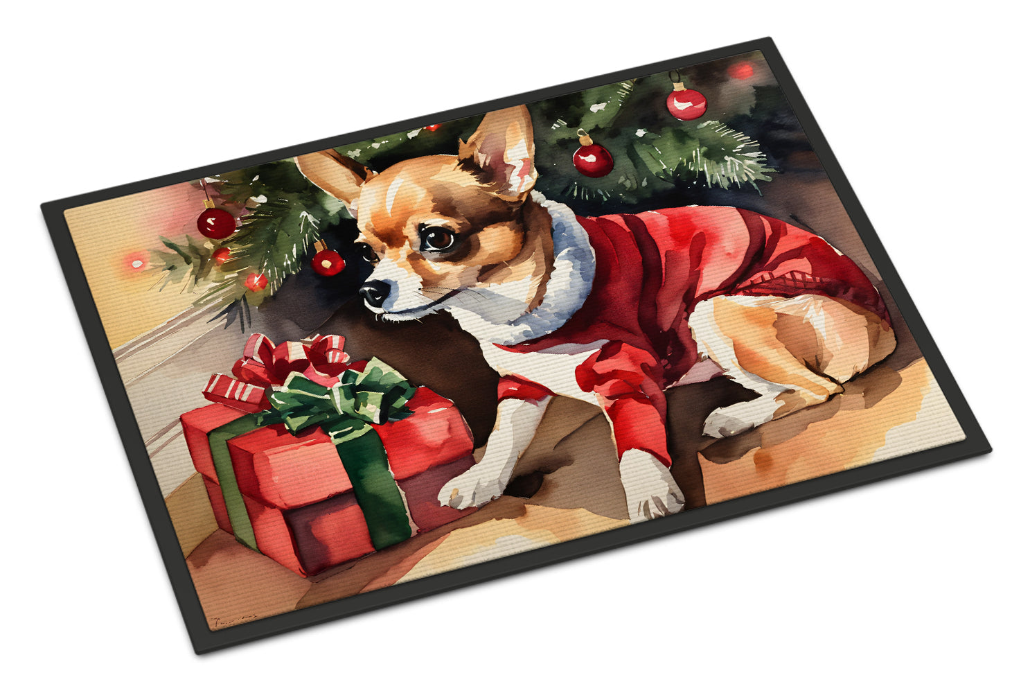 Chihuahua Cozy Christmas Doormat