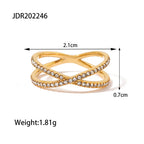 Nia Gold Cross Ring