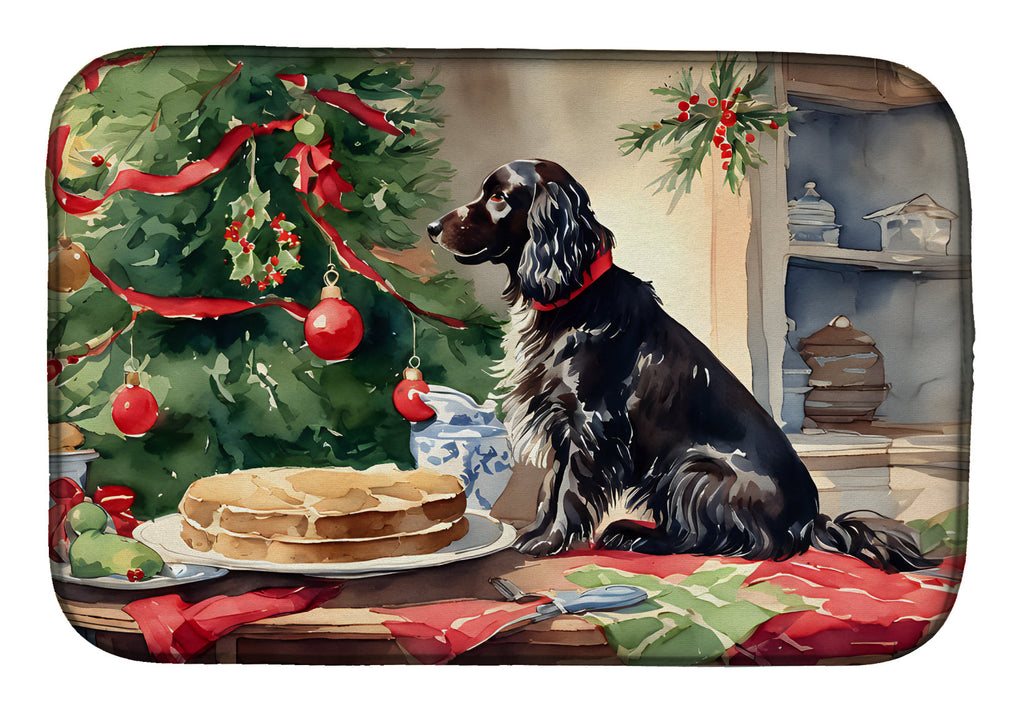 Boykin Spaniel Christmas Cookies Dish Drying Mat