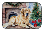 Golden Retriever Cozy Christmas Dish Drying Mat