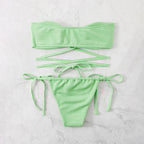 2024 New Amazon Solid Color Backless Bikini Set