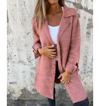 Lapel Cardigan With Pockets Outwear Coat