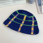 Women's Japanese Stripe Wool Fisherman's Hat | Embroidered Cap