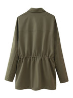 Willshela Vintage Lapel Neck Women’s Jacket with Pockets