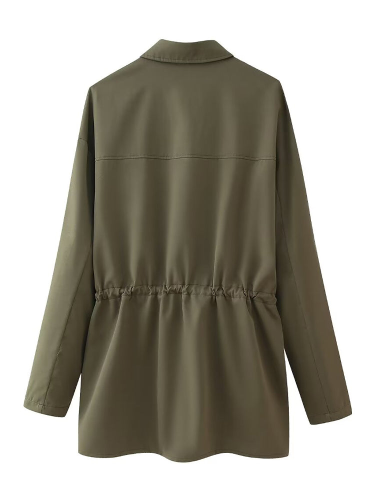 Willshela Vintage Lapel Neck Women’s Jacket with Pockets