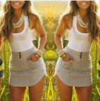 Sleeveless Sexy Dress with Irregular Hem and Pockets