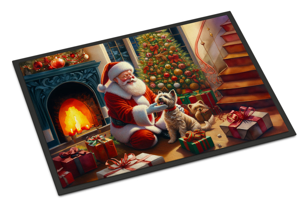 Cairn Terrier and Santa Claus Doormat