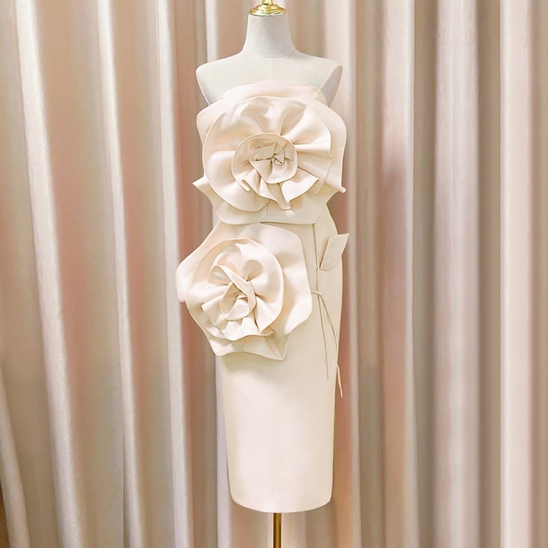 Women's Fashion Pure Color Tube Top Dress