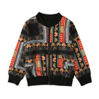 Printed Top Zip Coat