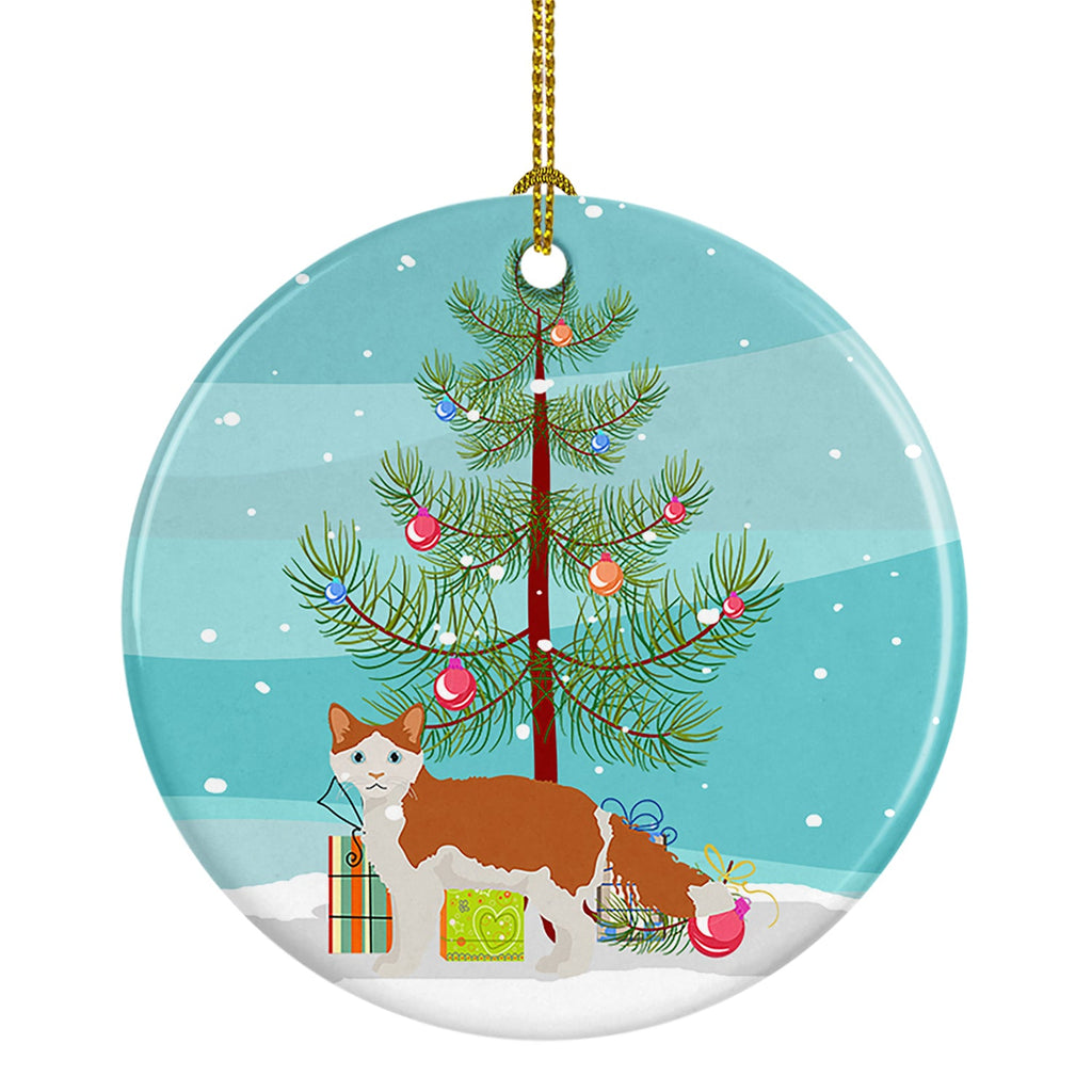 La Perm Cat Christmas Ceramic Ornament