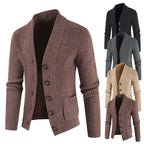 Thickened Slim Long Sleeve Men's Casual Cardigan