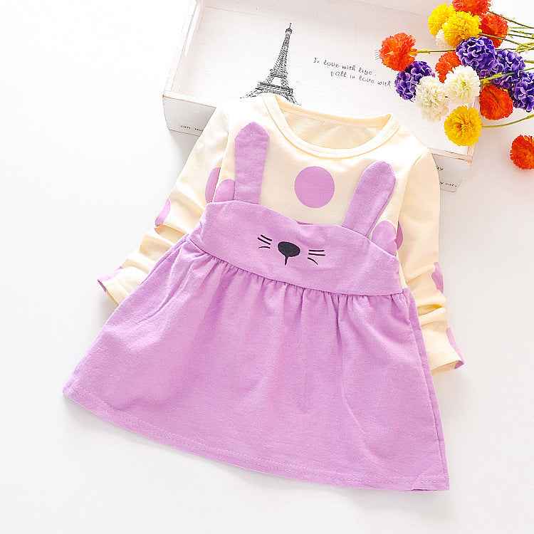 2019 Fall Girls' Cotton Long Sleeve Princess Dress