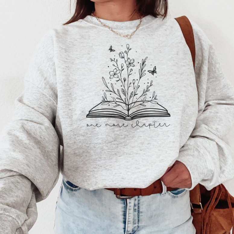 Casual Plant Print Crew Neck Pullover Sweater | Streetwear