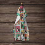 Lots of Tricolor Cardigan Corgi Kitchen Towel