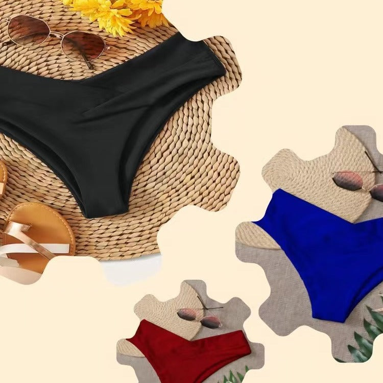 Low Waist Seamless Women's Retro Swim Bikini Shorts