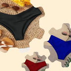 Low Waist Seamless Women's Retro Swim Bikini Shorts
