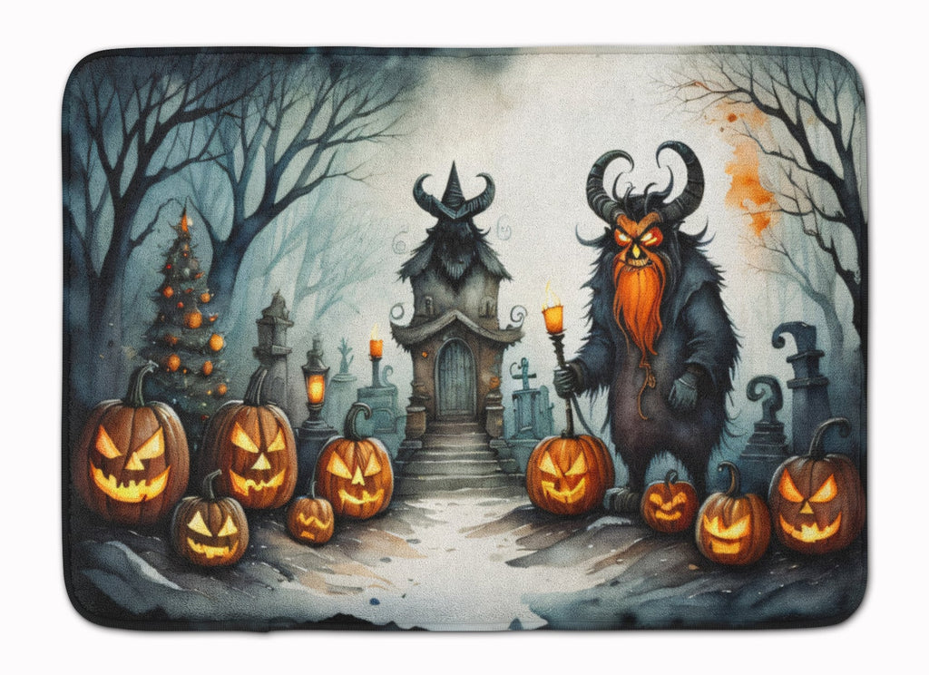 Krampus The Christmas Demon Spooky Halloween Memory Foam Kitchen Mat