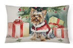 Yorkie Christmas Throw Pillow