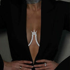 Rhinestone Crown Chest Body Chain