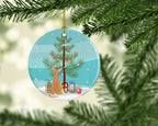 Devon Rex Cat Christmas Ceramic Ornament