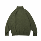 Retro Loose Knitted Solid Color Turtleneck Sweater