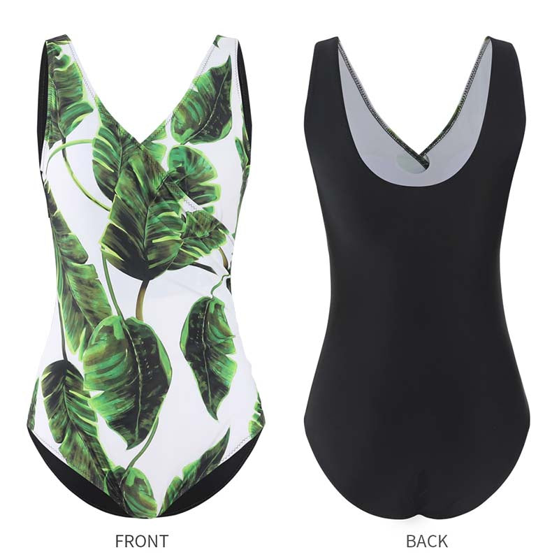 Plus Size Slim Fit One-Piece Swimsuit for Women