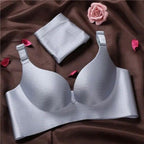 Seamless Wireless Red Bra and Underwear Set