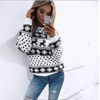 Christmas Reindeer Print Hoodie Sweatshirt | Streetwear