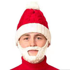 Christmas Red and White Woolen Cap | Embroidered Cap