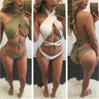 Sexy Women's Bikinis, Strappy Two-Piece Swimsuit Set