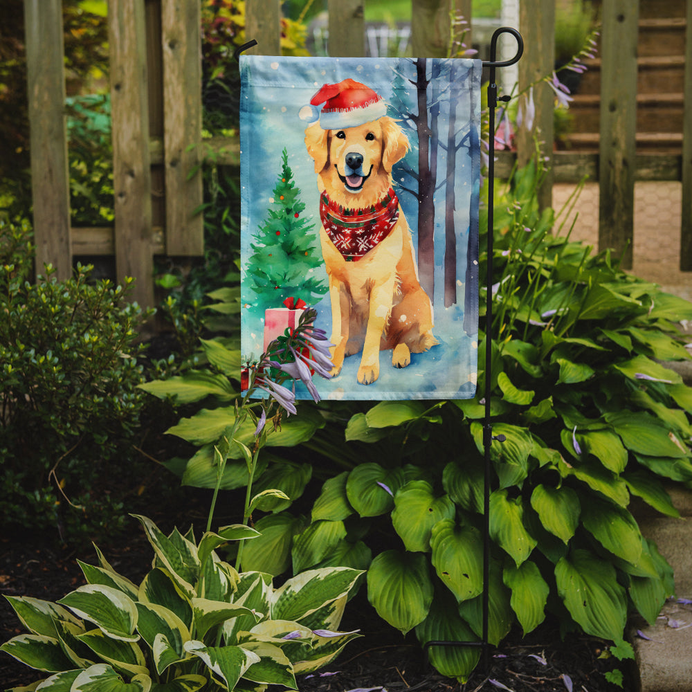 Golden Retriever Christmas Garden Flag