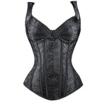 European Style Floral Shaping Bodysuit with Straps