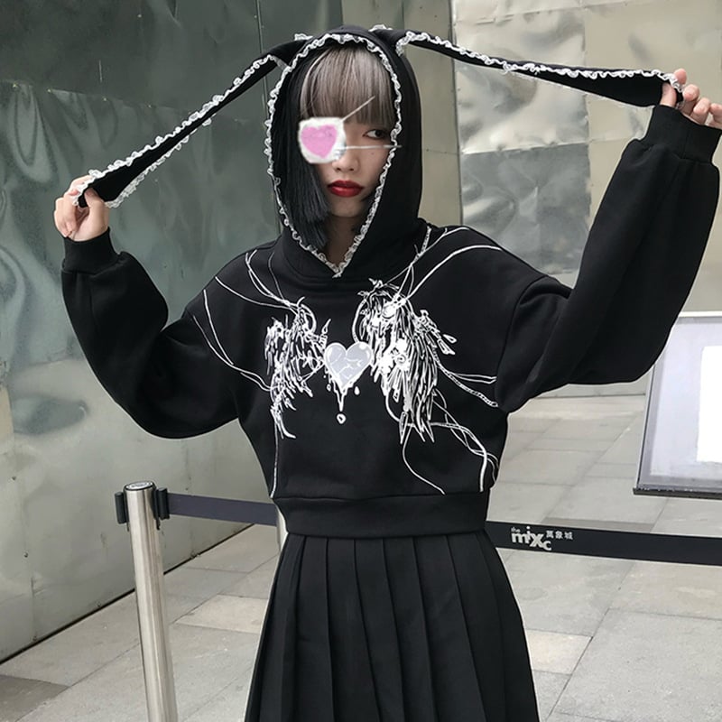 Gothic Sailor Moon Hooded Sweatshirt for Leisure | Streetwear