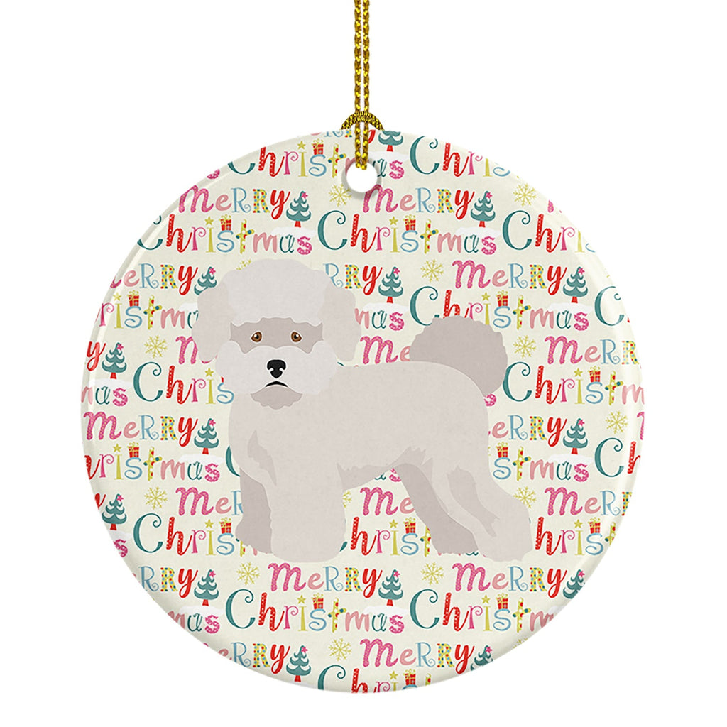 Bichon Frise #2 Merry Christmas Ceramic Ornament