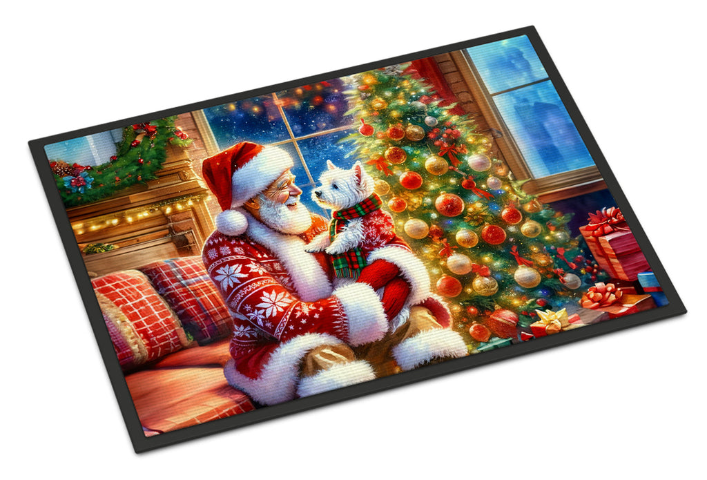 Westie and Santa Claus Doormat